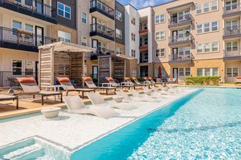 Poolside lounge chairs